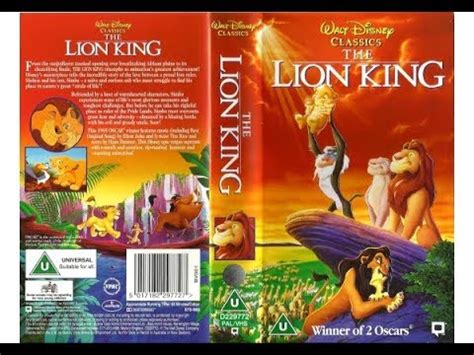 The Lion King Widescreen Vhs