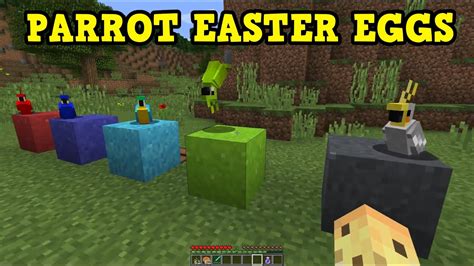 MINECRAFT - 5 BEST PARROT EASTER EGGS - YouTube