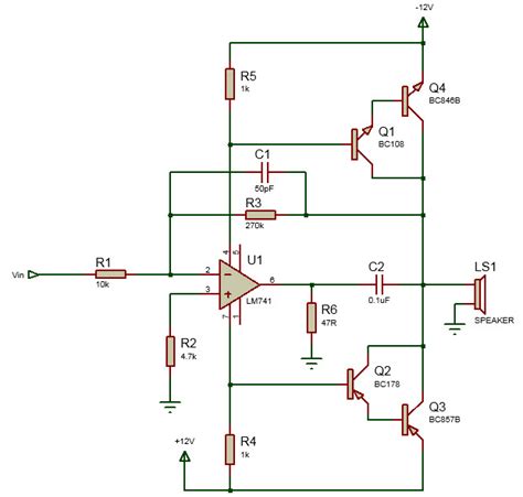 How to design Powerful Audio Amplifier with LM741 op amp - ee-diary