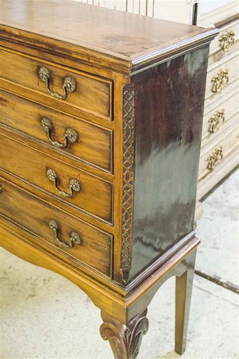 HALL CHEST ON STAND, George II mahogany and pine of four drawers on ...