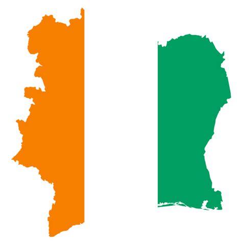 Ivory Coast Flag Map | Free SVG