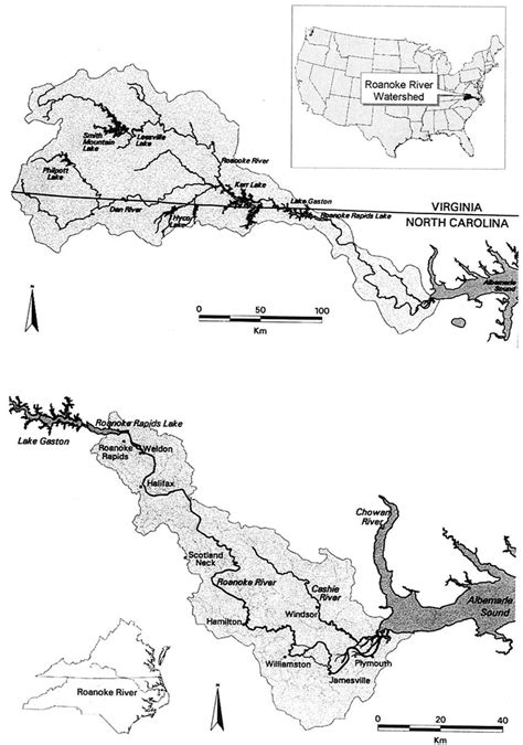 Roanoke River Basin and Lower Roanoke River Project. | Download Scientific Diagram