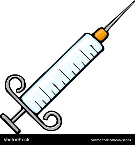 Cartoon syringe Royalty Free Vector Image - VectorStock