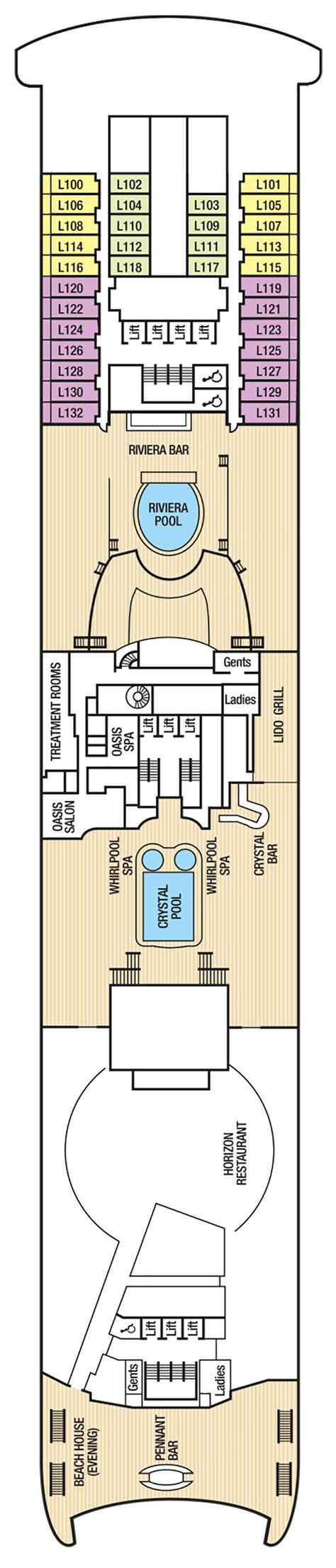 Deck plans on P&O Aurora - Planet Cruise