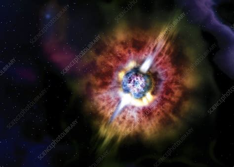 Hypernova, artwork - Stock Image C002/3781 - Science Photo Library