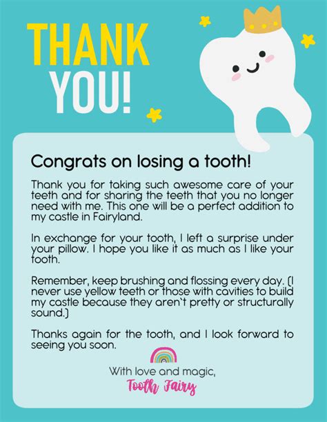 tooth fairy certificate for losing first baby tooth - tooth fairy ...