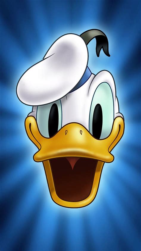 Cute Cartoon Donald Duck Face iPhone 8 Wallpapers Free Download