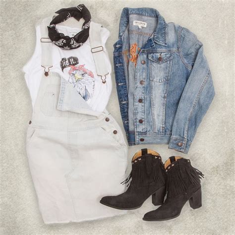 Idyllwind casual outfit. Denim jean embroidered jacket "Music is ...