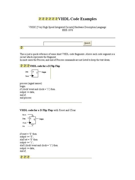 VHDL Code Examples | Vhdl | Logic Synthesis | Free 30-day Trial | Scribd