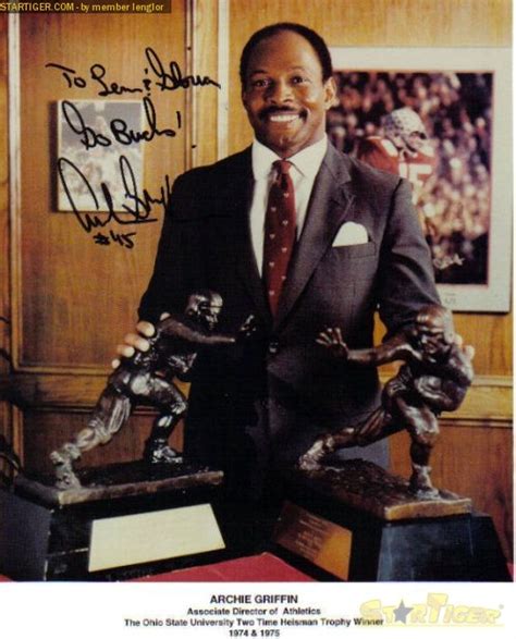 Archie Griffin autograph collection entry at StarTiger