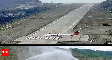 sikkim first airport: Inaugural flight lands at Sikkim's first airport ...