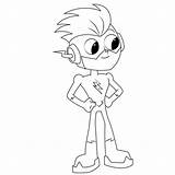 Teen Titans Go Coloring Pages Robin  Free Printable Coloring sketch template