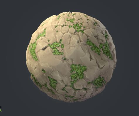 ArtStation - Stylized Eroded Rock with Foliage | Game Assets