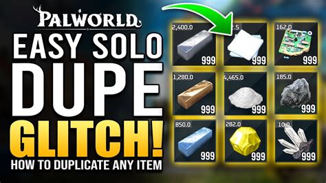 Palworld - SOLO DUPLICATION GLITCH - How To Duplicate Any Item ...