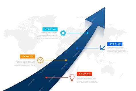 Free Vector | Modern milestone infographic layout with growth arrow ...