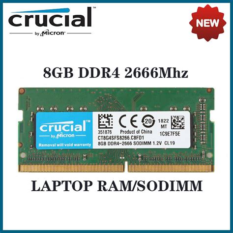 Crucial โมดูลอัพเกรดหน่วยความจำแรมแล็ปท็อป,8GB DDR4 2133 MHz SODIMM 260-Pin PC4-17000อันดับเดียว ...