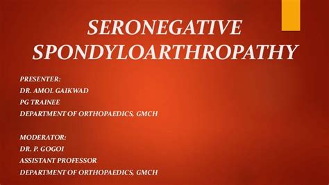 Seronegative spondyloarthropathy