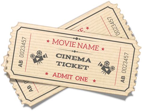 entradas de cine retro par cruzado 11835251 PNG