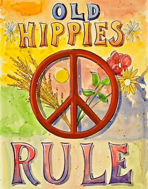 Old Hippies - Mike Simpson Art | Peace sign art, Hippie life, Hippie