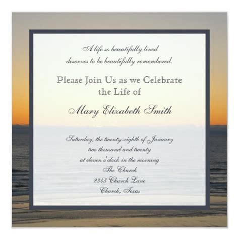 Celebration of Life Invitation | Zazzle.com