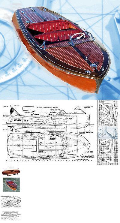 Plans 168246: Model Boat Plan Scale Chris Craft 20 Runabout Full Size Printed And Build Notes ...