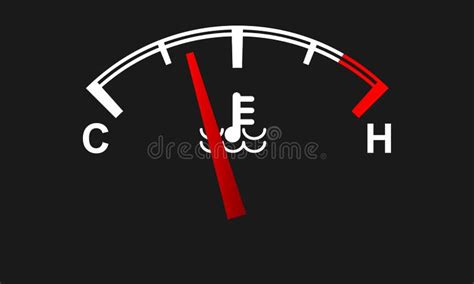 Car Engine Temperature Gauge. Hot and Cold Symbols. Vector Illustration ...