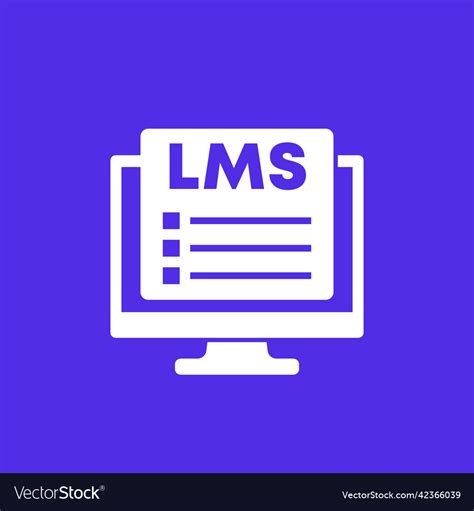 Lms icon learning management system Royalty Free Vector