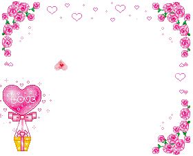 pink floral pixel border frame, webcore , gif , love , heart , flowers ...