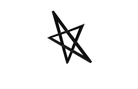 3D model Inverted Pentagram Symbol v1 001 VR / AR / low-poly | CGTrader