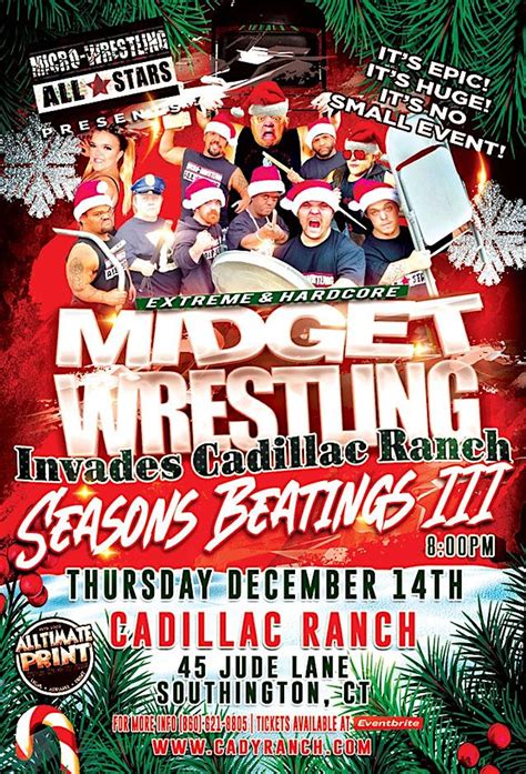 Midget Wrestling (21+) - Season's Beatings III 2023 - Cadillac Ranch ...