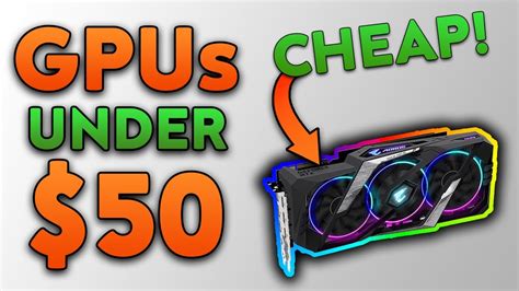 Best Budget Graphics Card 2021 - $50 Gaming GPUs - YouTube