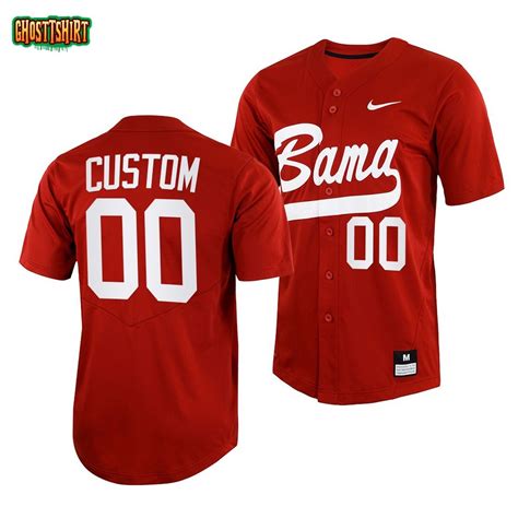 Alabama Crimson Tide Custom College Baseball Jersey Crimson