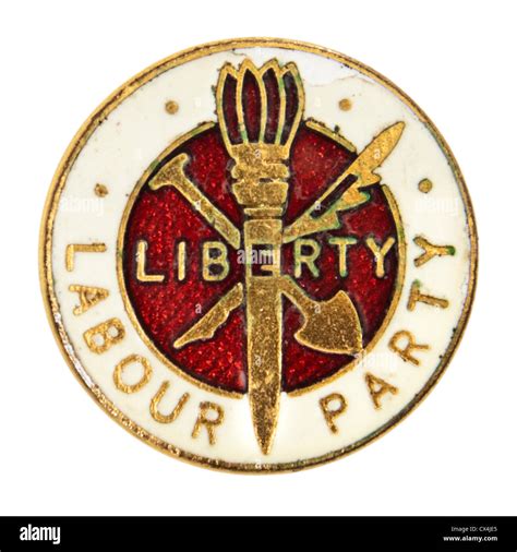 Rare 1940's vintage UK Labour Party enamel badge, featuring the "Liberty" logo which was used ...