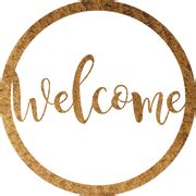 Welcome Round Sign - Metal Wall Art - Badger Steel USA
