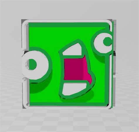 Geometry Dash Icon by 3d maxi | Download free STL model | Printables.com