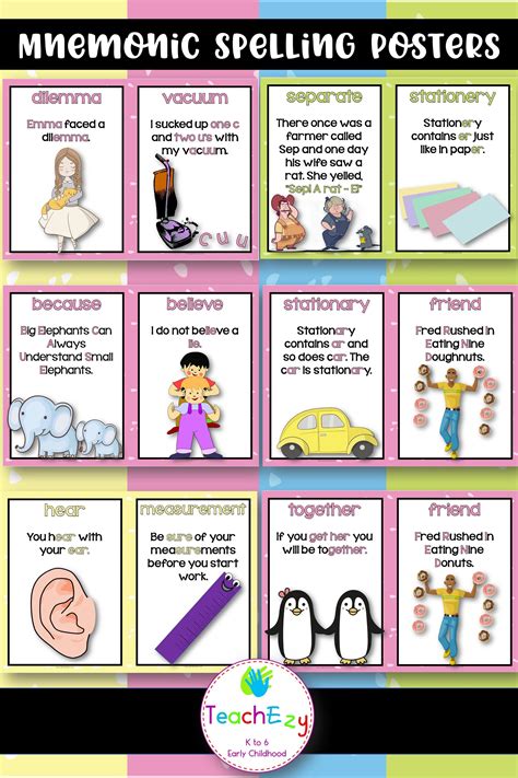 Mnemonic Examples For Kids - Image to u