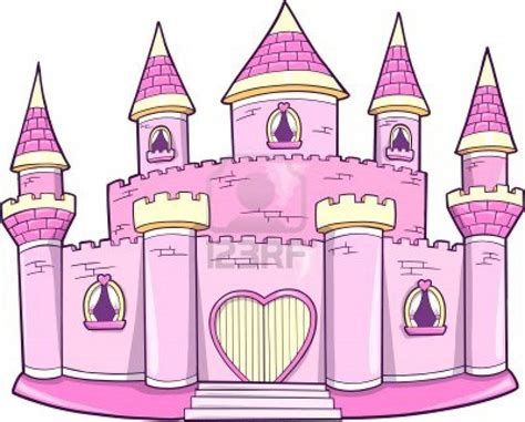 Cute Pink Princess Queen Royal Castle Vector Illustration Stock Photo Castle Clipart, Castle ...