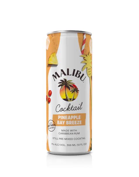 Pineapple Bay Breeze In A Can - Malibu Drinks