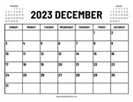 December 2023 Calendar – Calendar Options