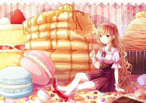 Girl Eating Cake. Anime for Mobile and, Kawaii Cake HD wallpaper | Pxfuel