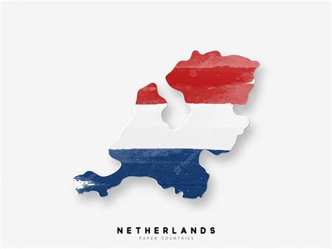 Premium Vector | Netherlands detailed map with flag of country. Painted ...