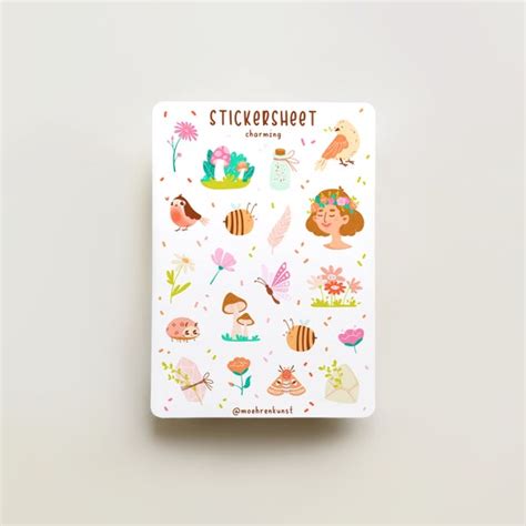 Sticker Sheet Charming Bullet Journal Stickers Planner - Etsy