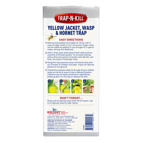 The special design allows yellow jackets, wasps, and hornets to enter ...