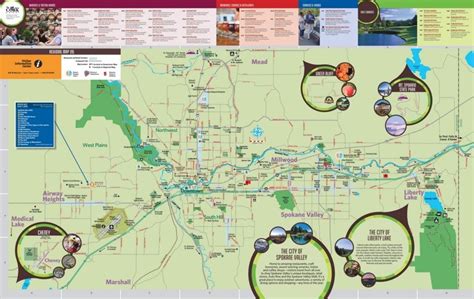 Spokane tourist map - Ontheworldmap.com