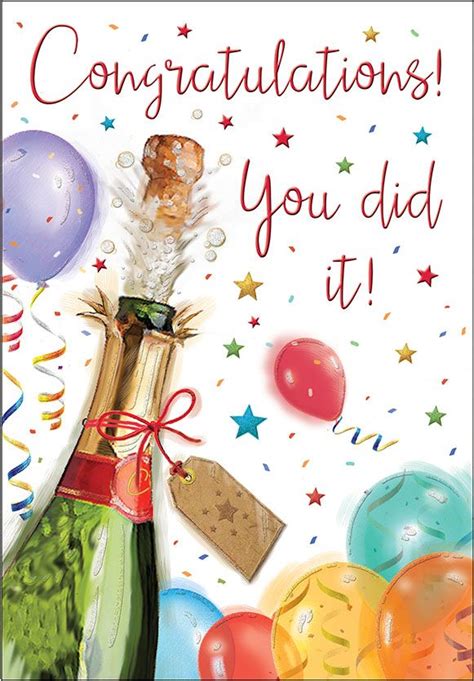 Congratulations Card - You Did It! Champagne | Gift Envy