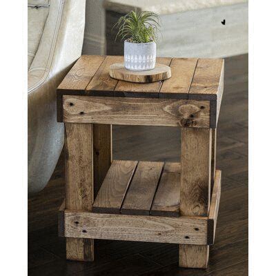 Foundstone™ Jodie Solid Wood End Table w / Storage Wood in Brown, Size 24.0 H x 20.0 W x 20.0 D ...