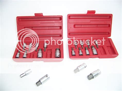 20pc Hex Bit Socket Set Metric & SAE Allen Wrench Tools 3/8" and 1/2" Drive set | eBay