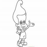Jimmy Coloring Page For Kids  Free The Adventures Of Neutron sketch template