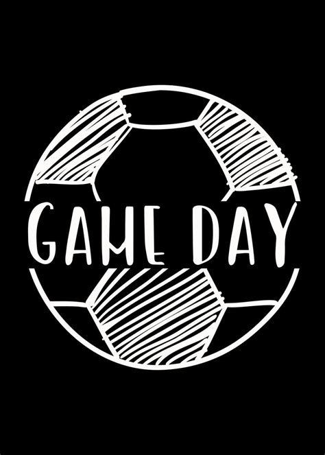 'Soccer Game Day Sports' Poster, picture, metal print, paint by professionaldesigns | Displate