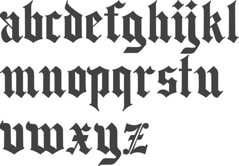 MyFonts: Blackletter typefaces | Tattoo fonts alphabet, Tattoo script ...